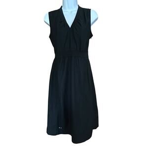 Converse One Star Black V-Neck Wool Blend Dress Sz 4 Athleisure Minimalist